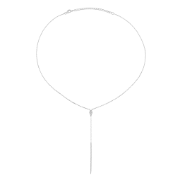 Collier en argent rhodié et oxydes de zirconium