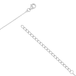 Collier en argent rhodié et oxydes de zirconium
