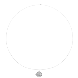 Collier de grossesse en argent rhodié