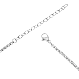 Collier en acier et carbone noir