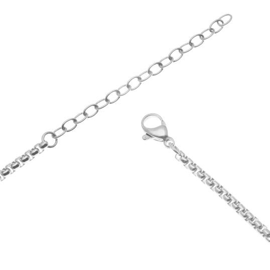 Collier en acier et carbone noir