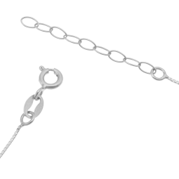 Collier en argent rhodié et laque, coeur