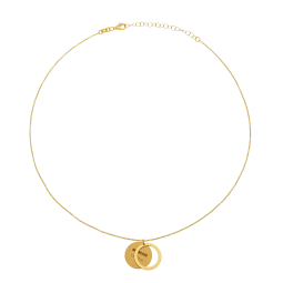 Collier en argent doré, maman chérie