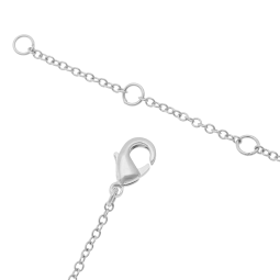 Collier en argent rhodié et oxydes de zirconium