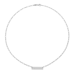Collier en argent rhodié et oxyde de zirconium