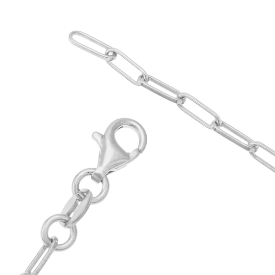 Collier en argent rhodié et oxyde de zirconium
