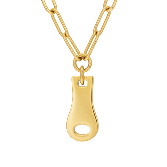 Collier en acier doré
