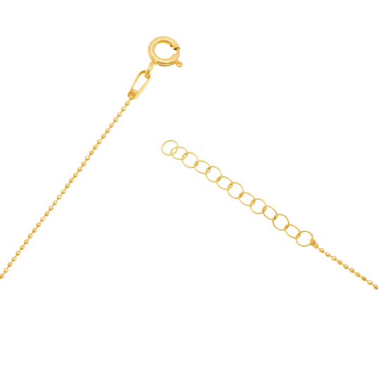 Collier en argent doré et oxydes de zirconium 