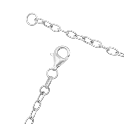 Collier en argent rhodié, boule