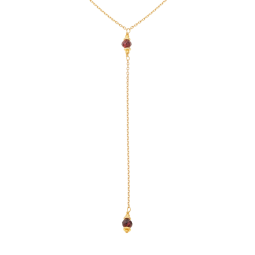 Collier en argent doré et grenats
