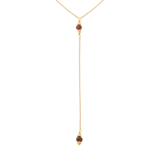 Collier en argent doré et grenats