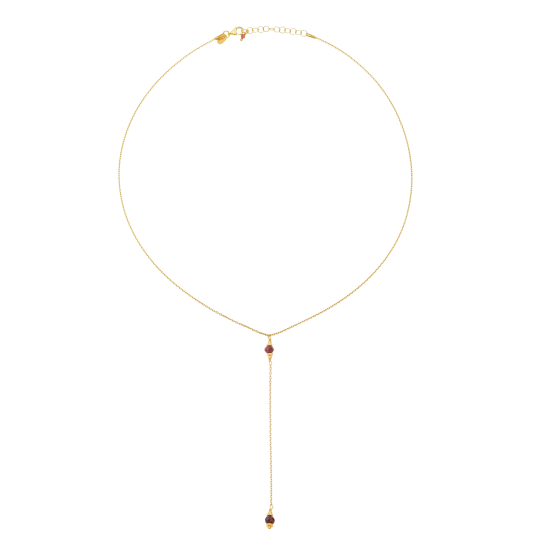 Collier en argent doré et grenats