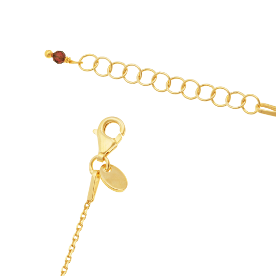 Collier en argent doré et grenats
