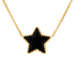 Collier en argent doré et laque
