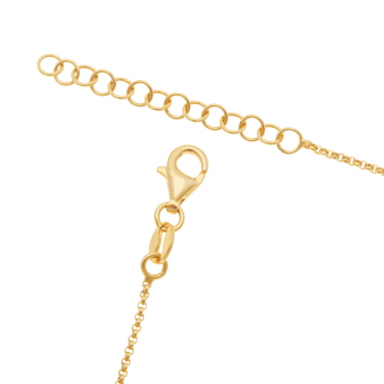 Collier en argent doré et laque