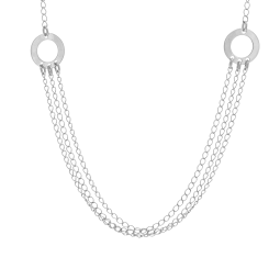 Collier en argent rhodié 