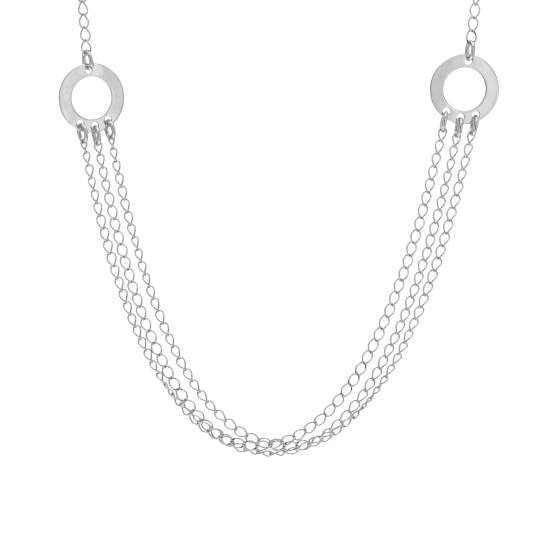 Collier en argent rhodié 