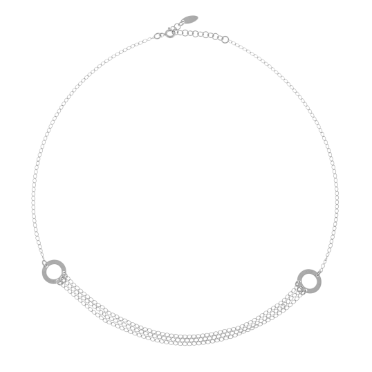 Collier en argent rhodié 