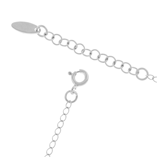 Collier en argent rhodié 