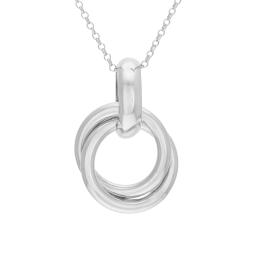 Collier en argent rhodié 