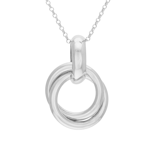 Collier en argent rhodié 