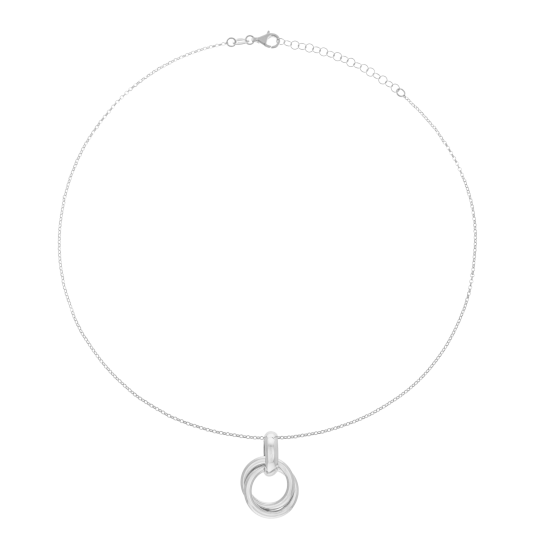 Collier en argent rhodié 