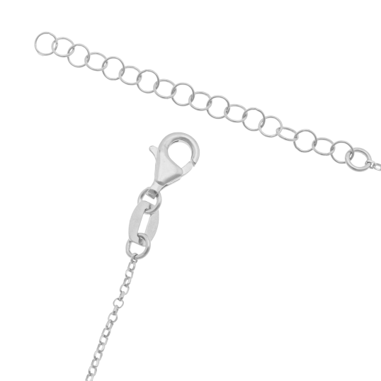 Collier en argent rhodié 