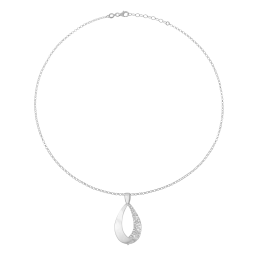 Collier en argent rhodié