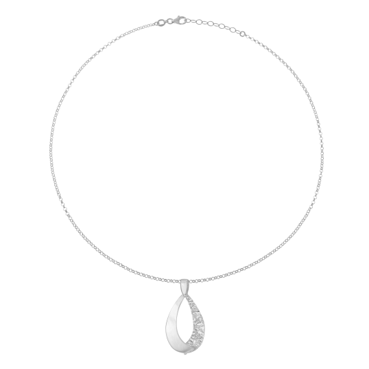 Collier en argent rhodié