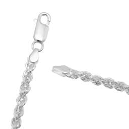Collier en argent rhodié