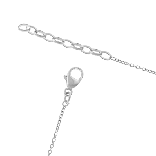 Collier en argent rhodié et oxydes de zirconium, coeur