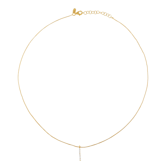 Collier en argent doré et perles synthétiques Collier en argent doré et perles synthétiques