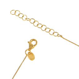 Collier en argent doré et perles synthétiques