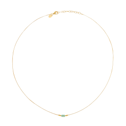 Collier en argent doré et pierre synthétique 