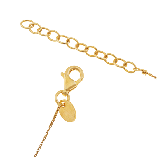 Collier en argent doré et pierre synthétique 
