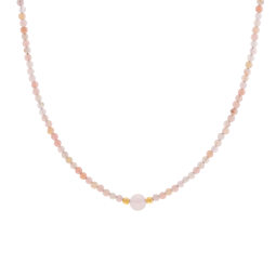 Collier en argent doré et perles synthétiques