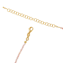Collier en argent doré et perles synthétiques