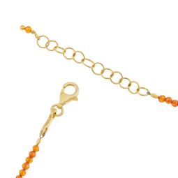 Collier en argent doré et pierres synthétiques