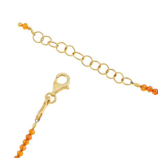 Collier en argent doré et pierres synthétiques