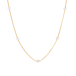Collier en argent doré et nacres