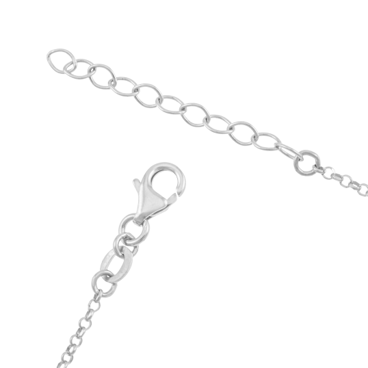 Collier en argent rhodié, coeur
