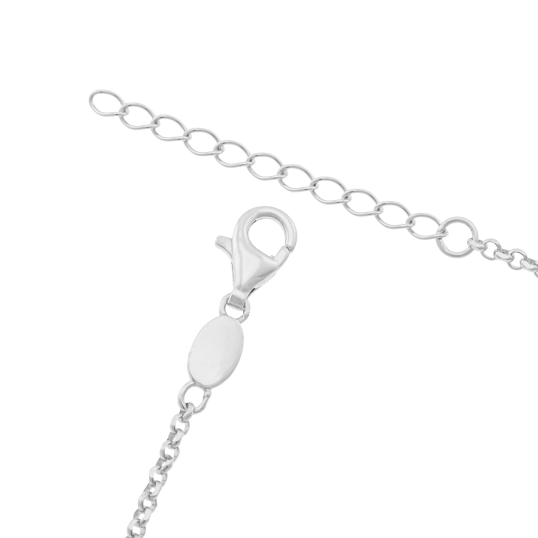 Collier en argent rhodié et oxydes de zirconium, coeur