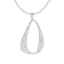 Collier en argent rhodié