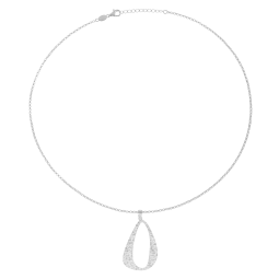 Collier en argent rhodié