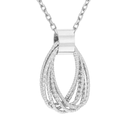 Collier en argent rhodié