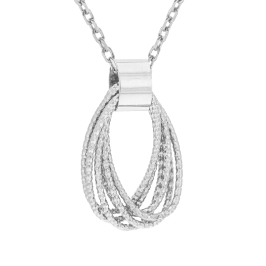 Collier en argent rhodié
