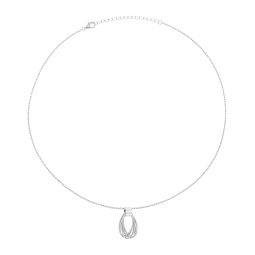 Collier en argent rhodié