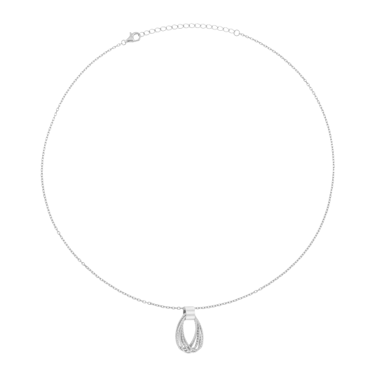 Collier en argent rhodié