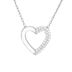 Collier en argent rhodié, oxydes de zirconium et laque