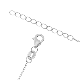 Collier en argent rhodié, oxydes de zirconium et laque